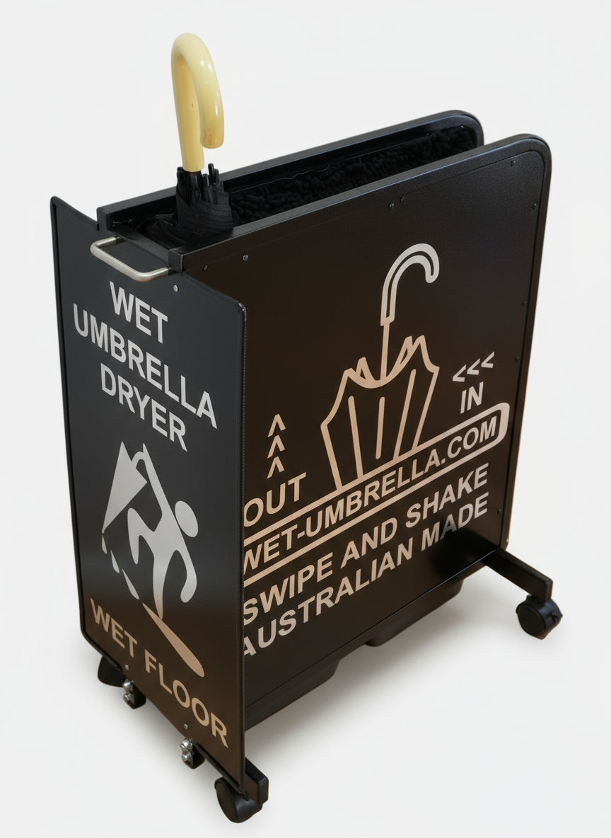 Wet Umbrella Dryer Wet Floor Model Angle High with Umbrella