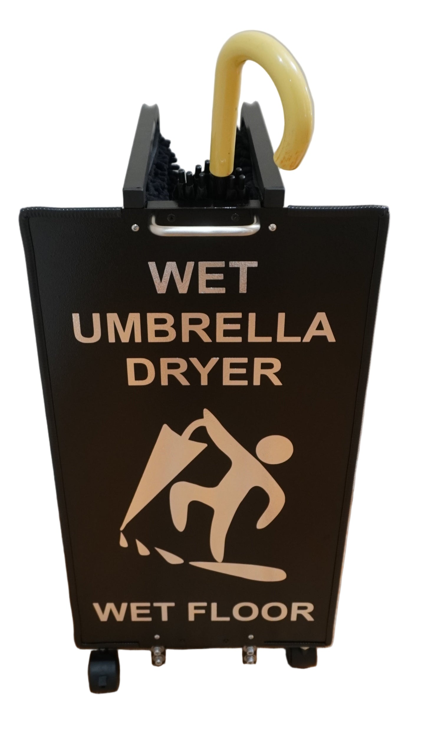 Wet Umbrella Dryer Wet Floor Model Small Chrome Back High WIth Umbrella