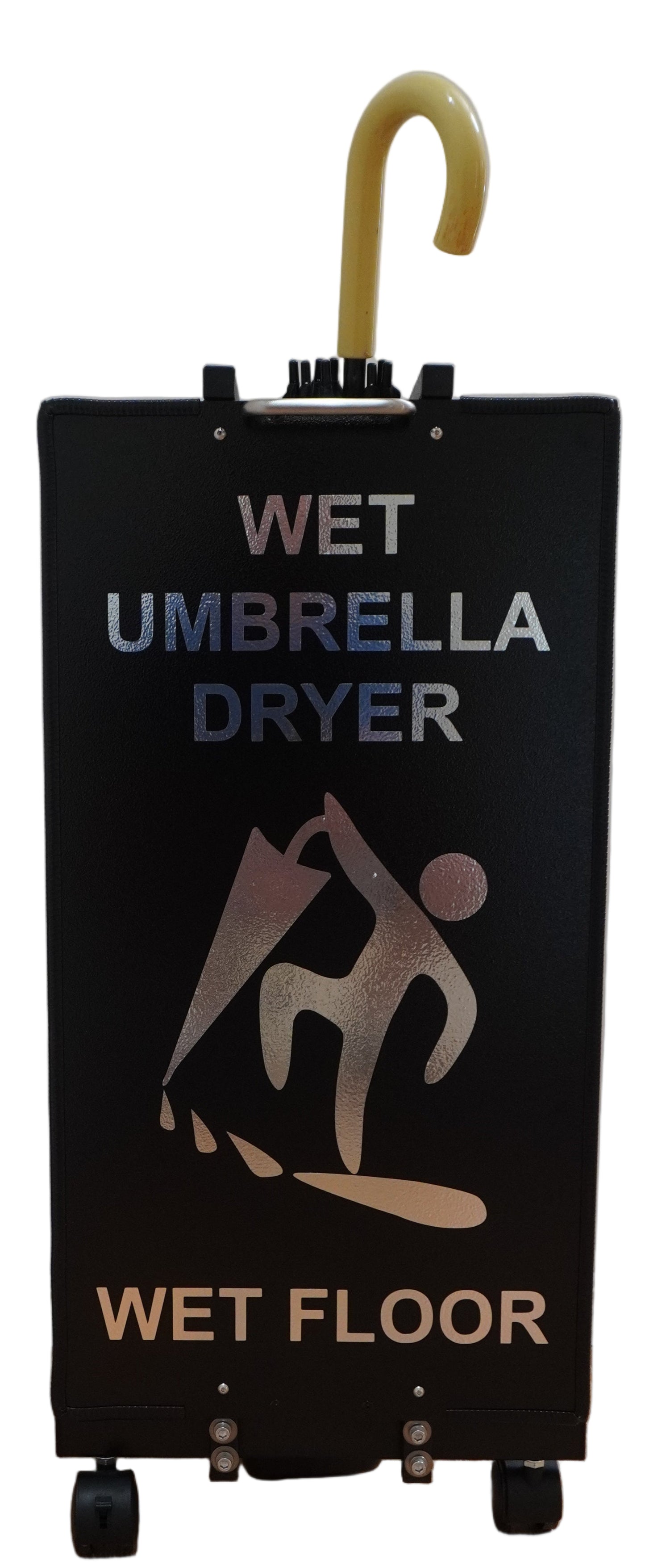 Wet Umbrella Dryer Wet Floor Model Small Chrome Sticker Back Low With Umbrella