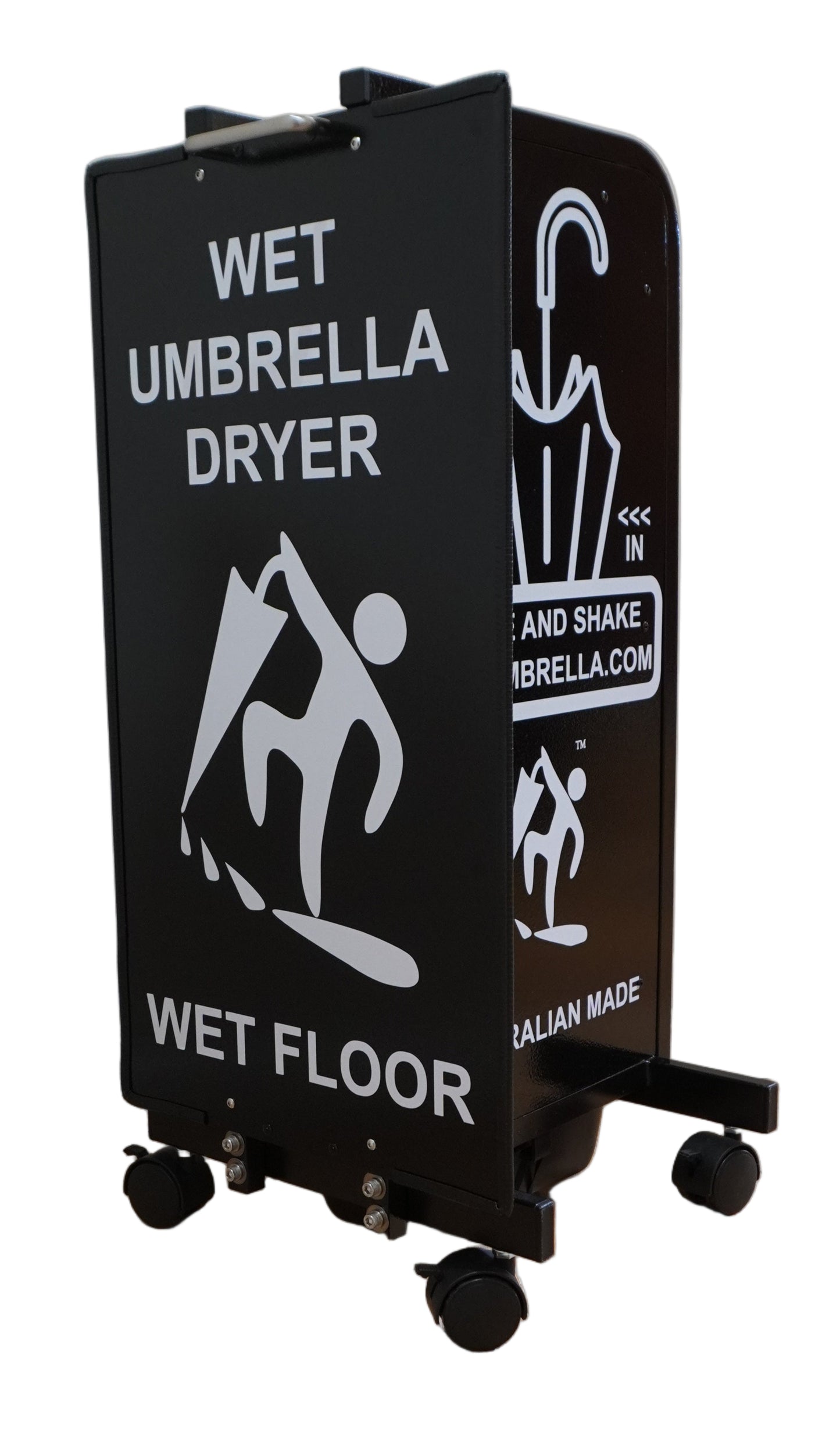 Wet Umbrella Dryer Wet Floor Model Small White Sticker Angle Low