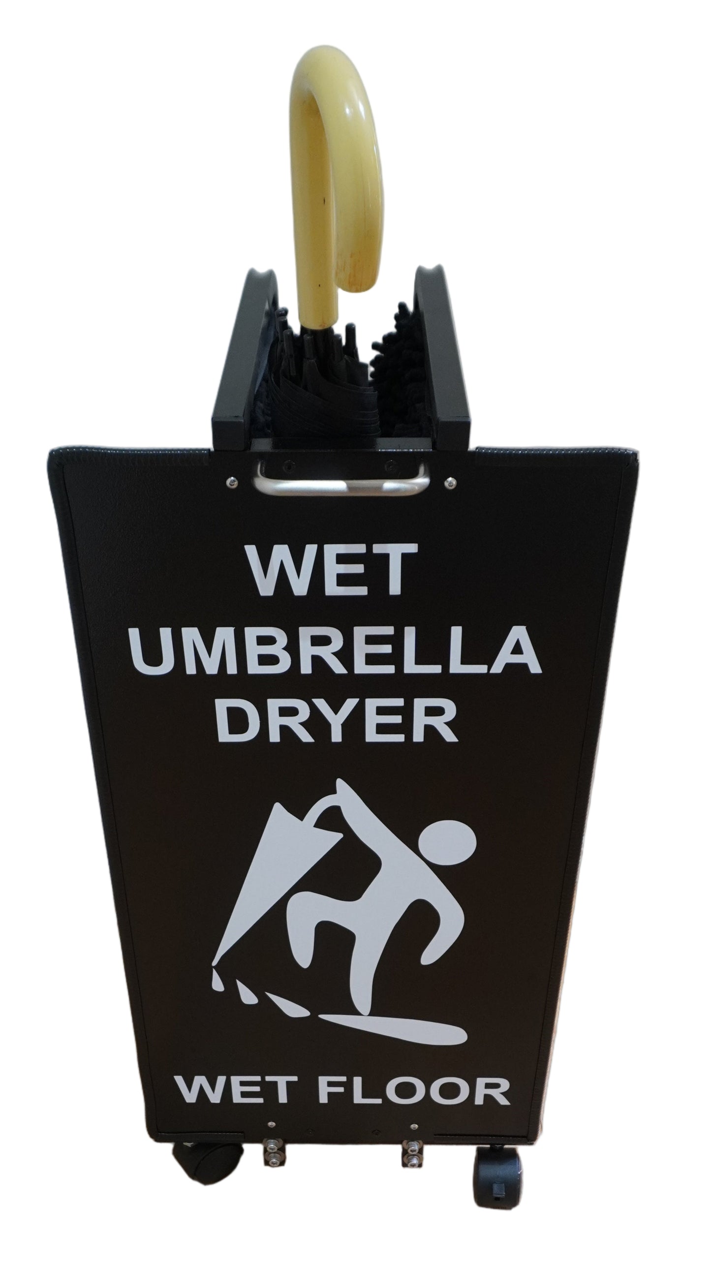 Wet Umbrella Dryer Wet Floor Model Small White Sticker Back High With Umbrella