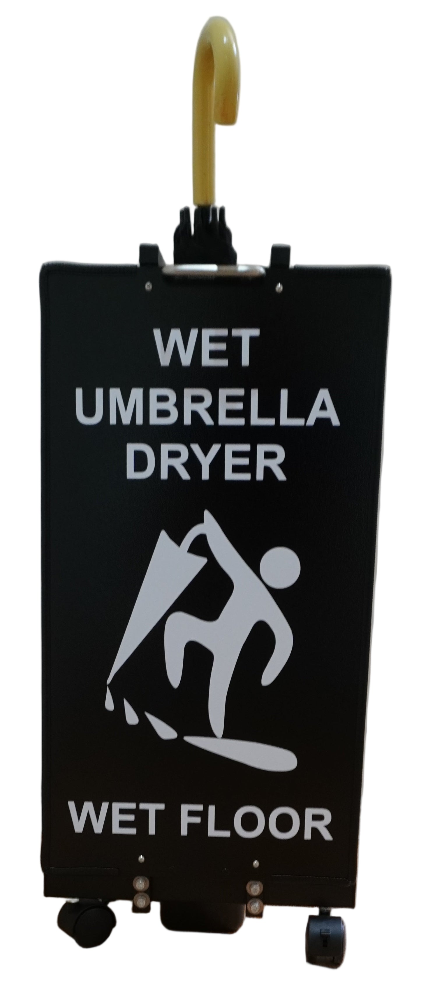 Wet Umbrella Dryer Wet Floor Model Small White Sticker Back Low With Umbrella