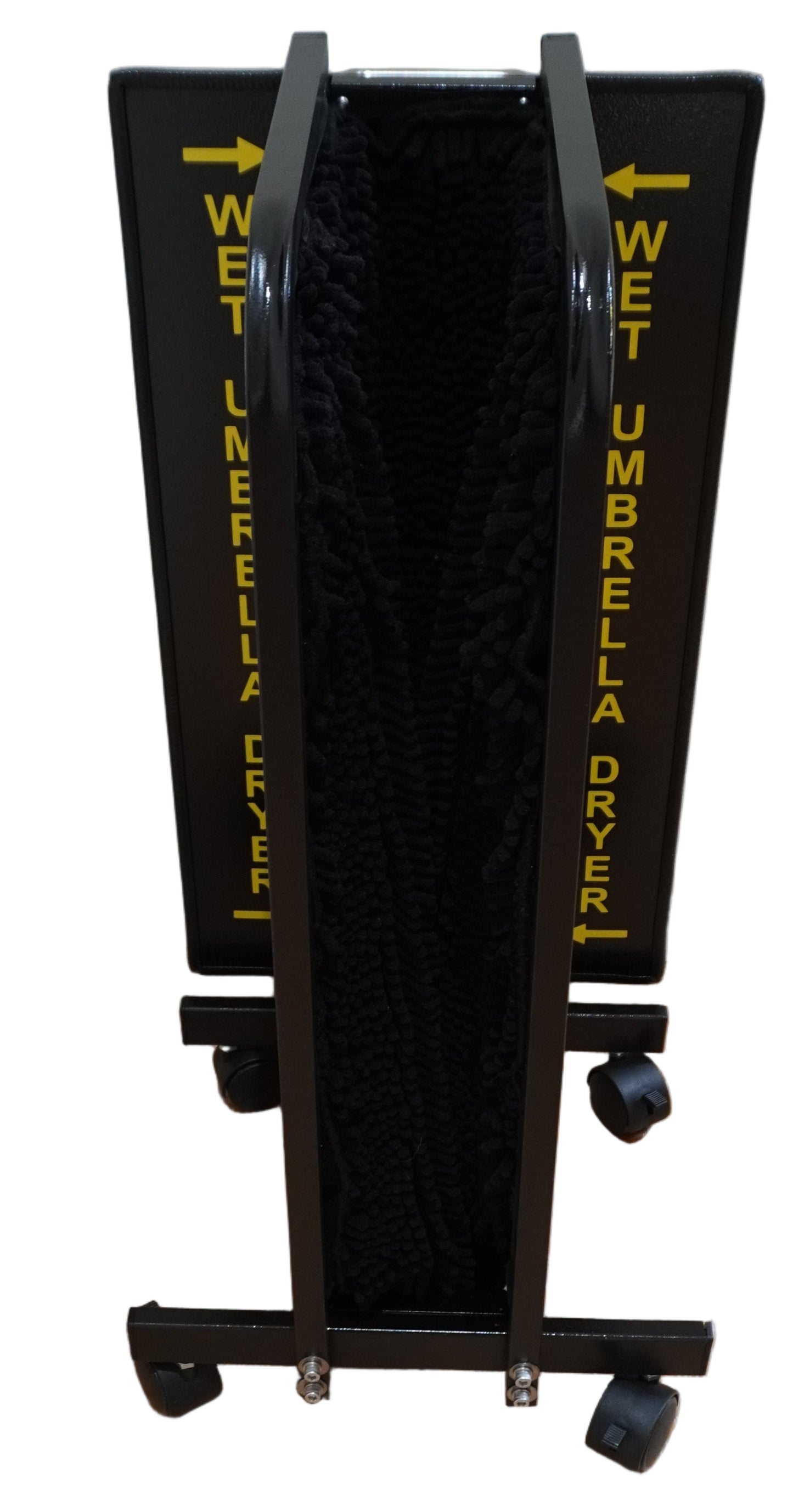 Wet Umbrella Dryer Wet Floor Model Small Yellow Sticker Front Mid