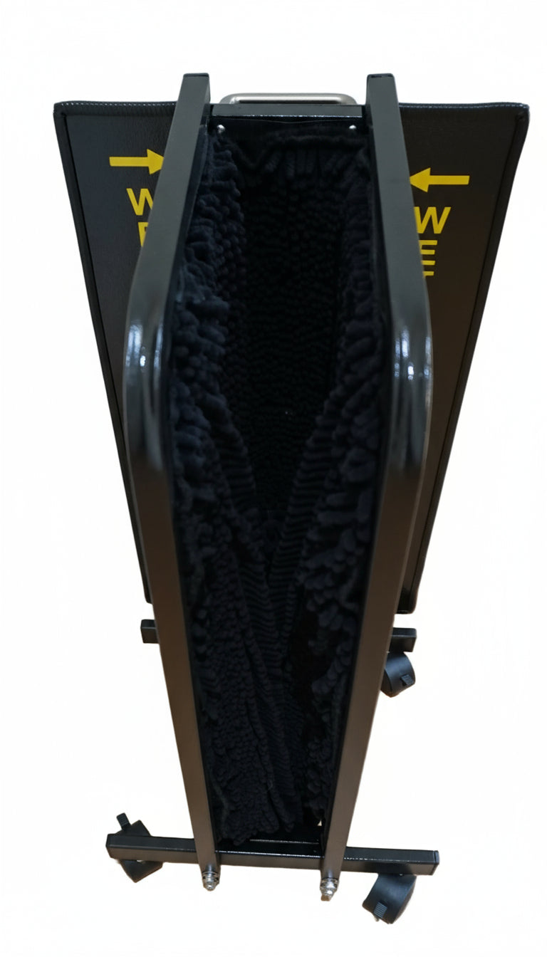 Wet Umbrella Dryer Wet Floor Model Small Yellow Sticker Front high