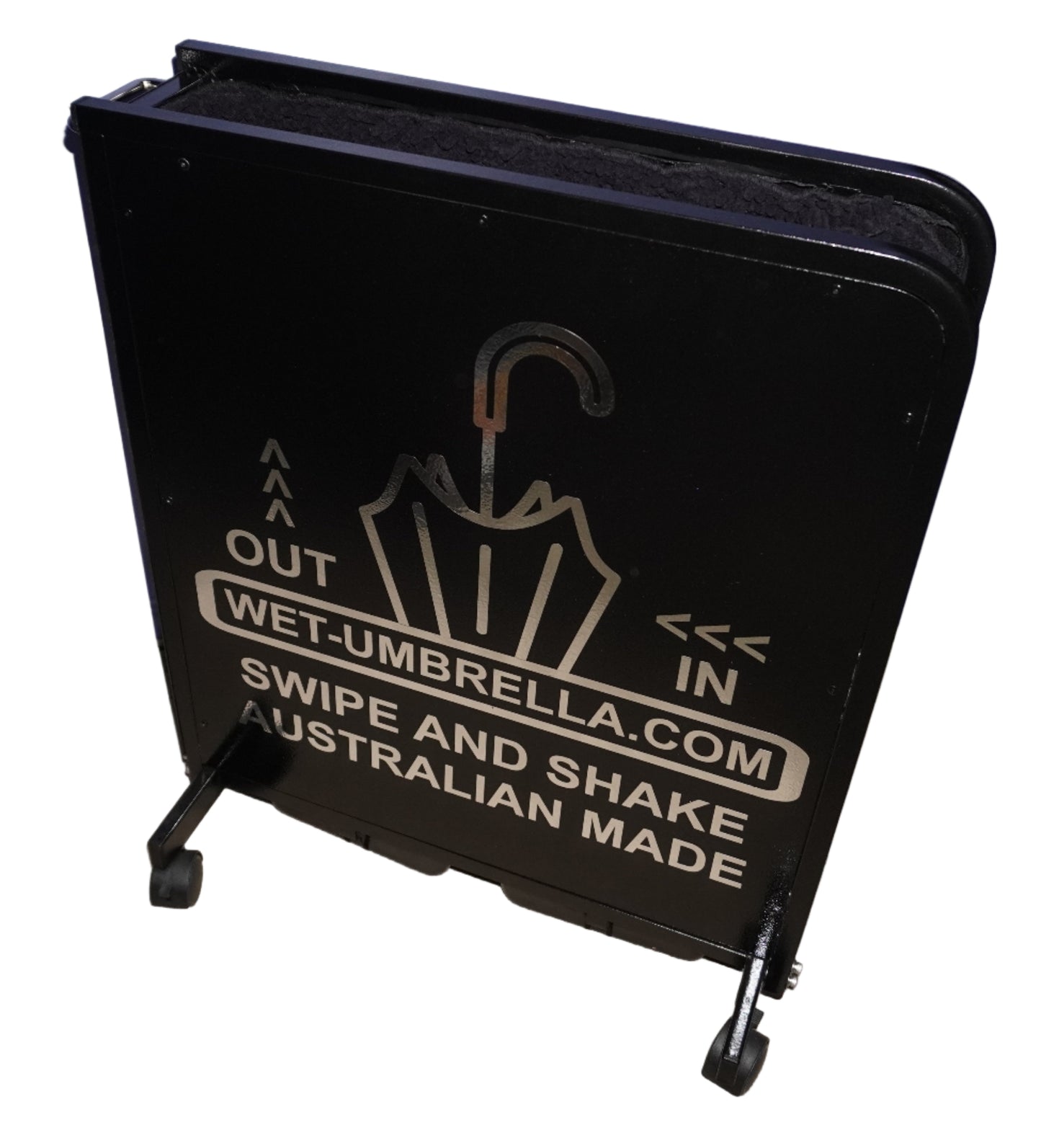 Eco Wet Umbrella Dryer Premium Line Medium WUDAPR-500 With Chrome Stickers Angle View High 2