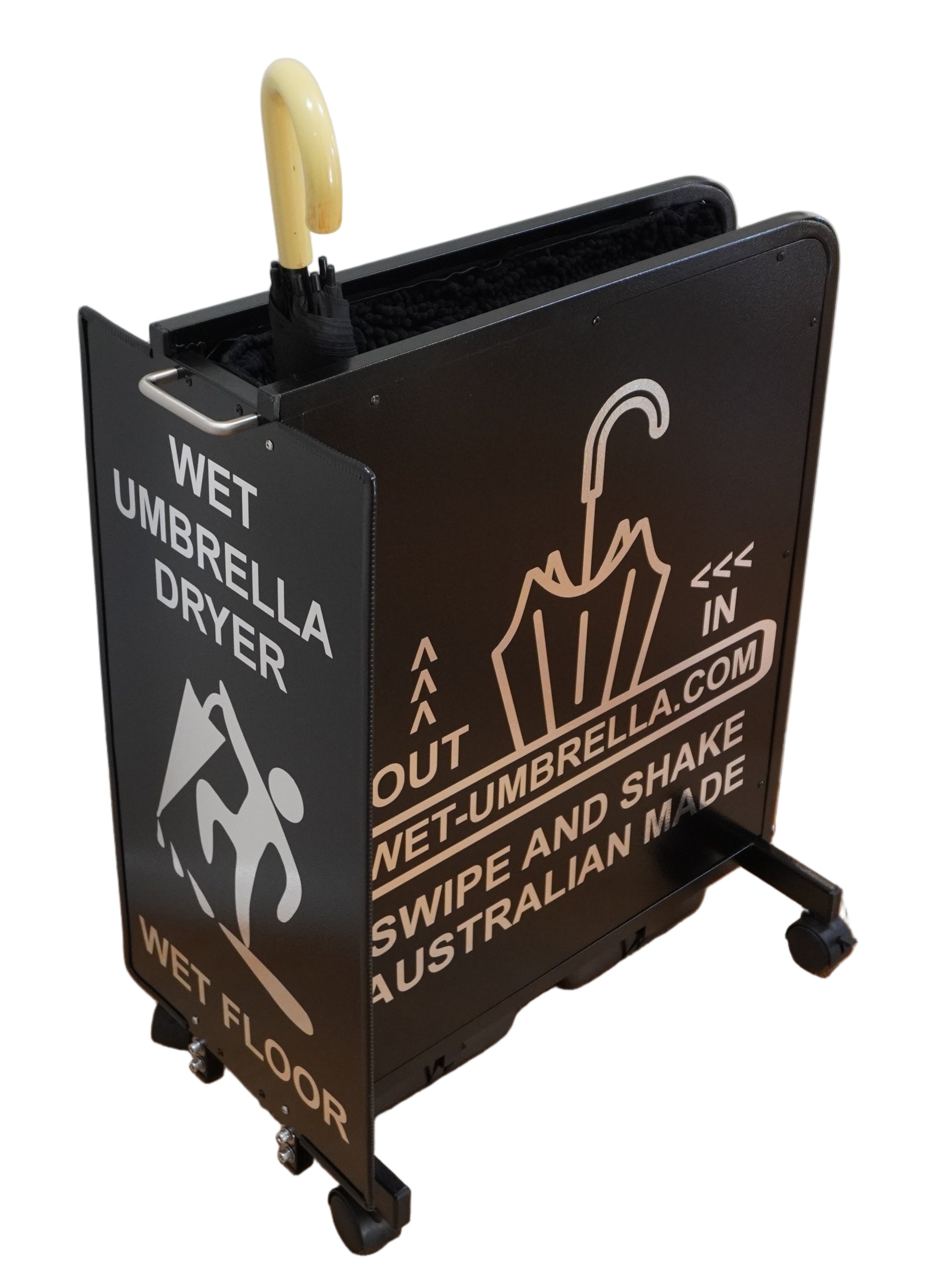 Wet Umbrella Dryer Wet Floor Model Angle High with Umbrella