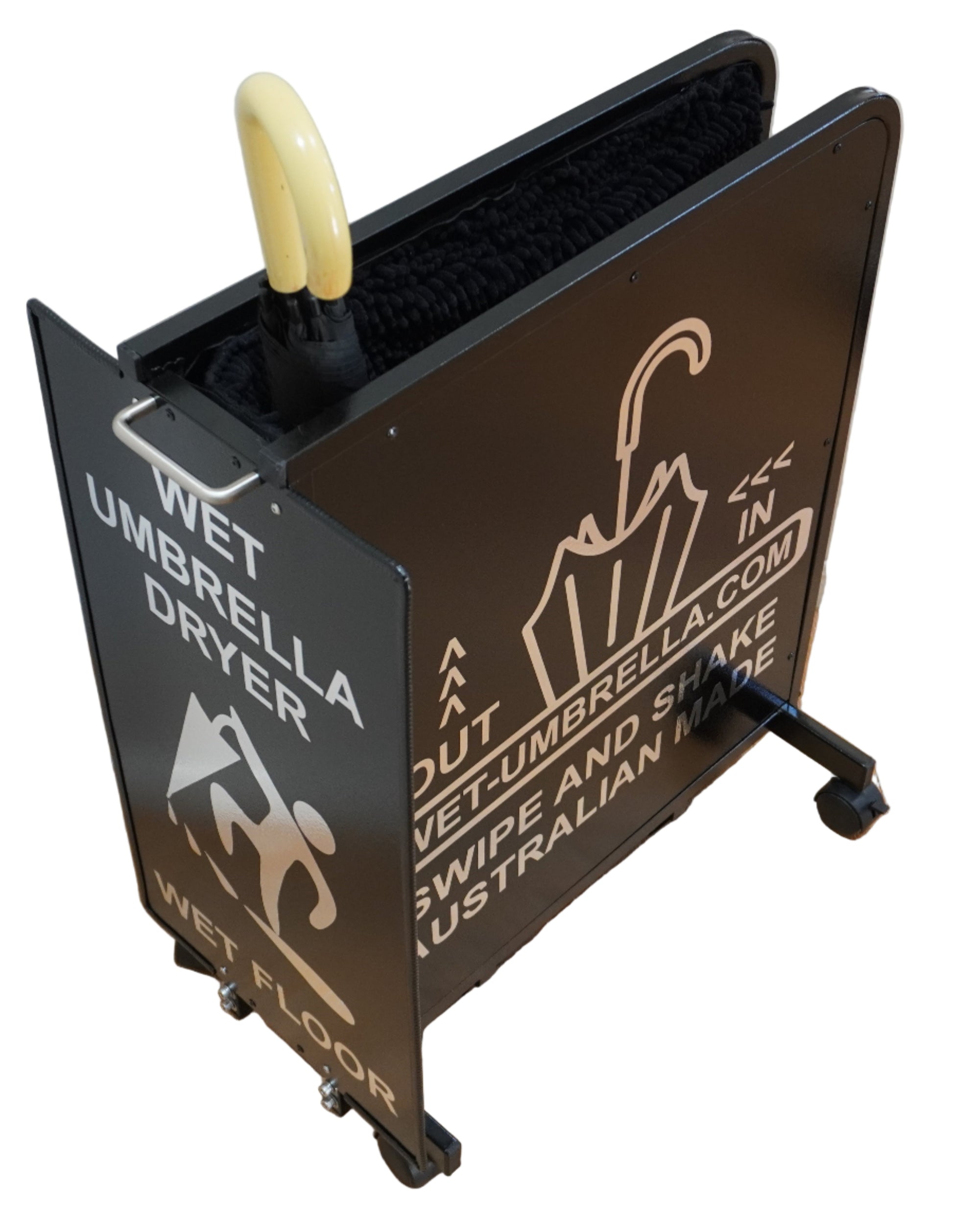 Wet Umbrella Dryer Wet Floor Model High Angle With Umbrella