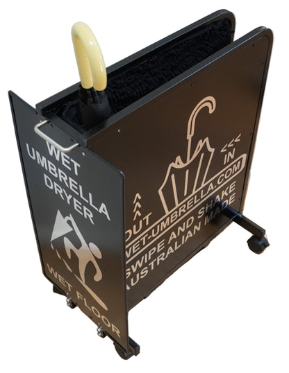Wet Umbrella Dryer Wet Floor Model High Angle With Umbrella