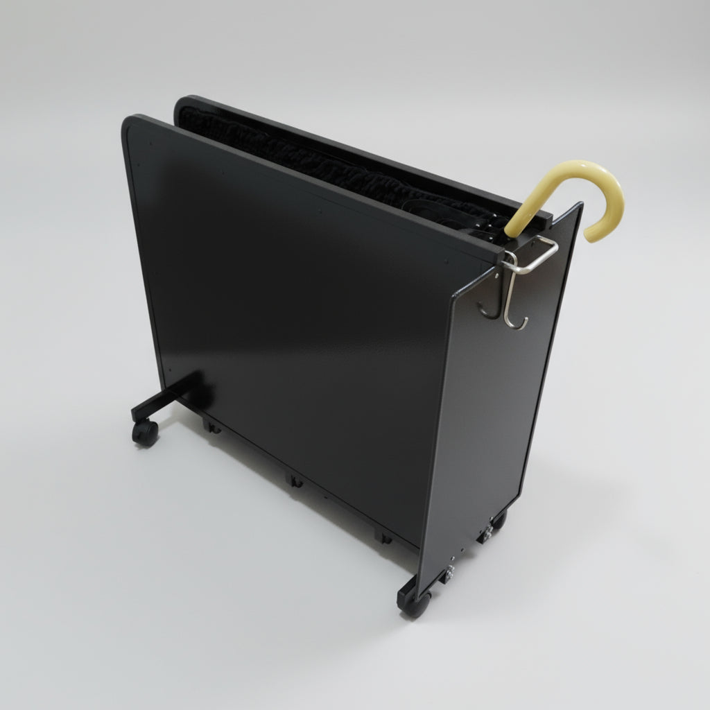 Wet Umbrella Dryer Wet Floor Model Large WUDAWF-900 Angle High View With Umbrella