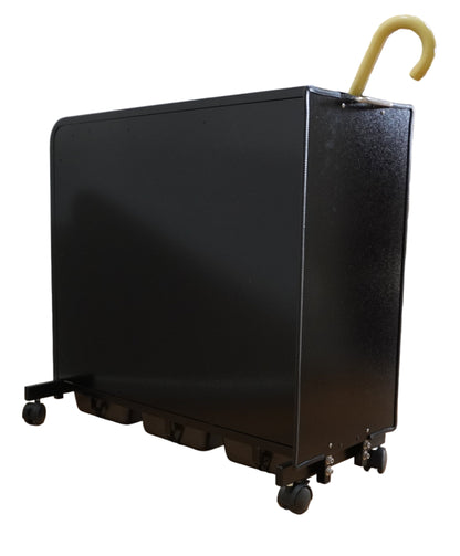 Wet Umbrella Dryer Wet Floor Model Large WUDAWF-900 Angle Low View With Umbrella