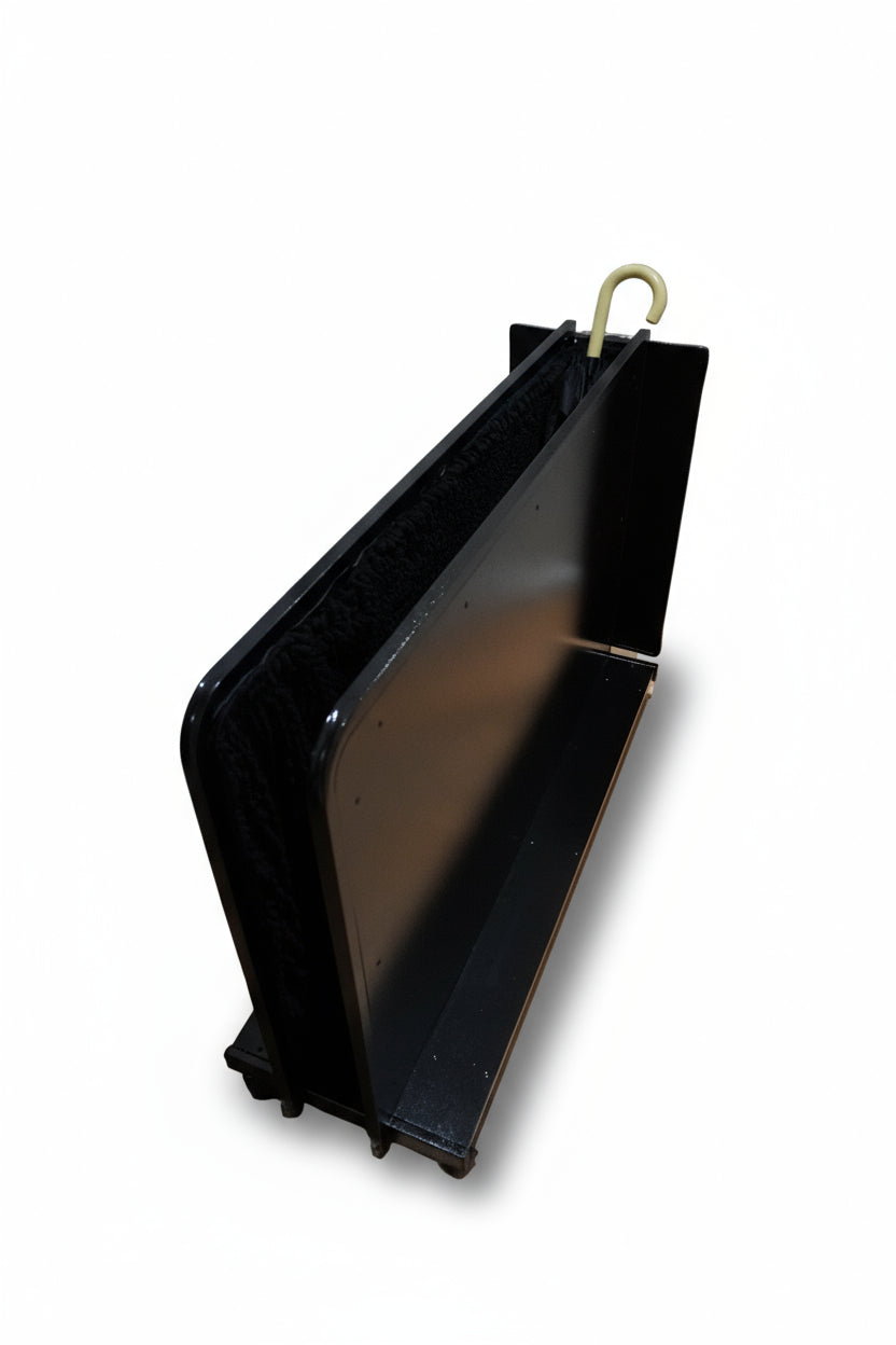 Wet Umbrella Dryer Wet Floor Model No Stickers With Side Skirts WUDAWFS-1100 S Top View Angle With Umbrella