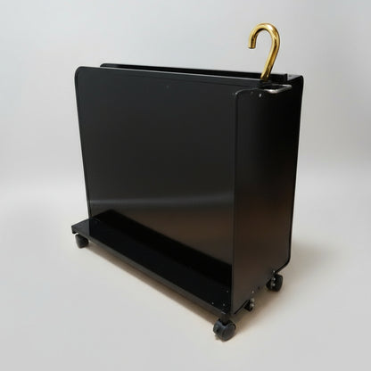 Wet Umbrella Dryer Wet Floor Model No Stickers With Side Skirts WUDAWFS-900 Angle Mid View With Umbrella