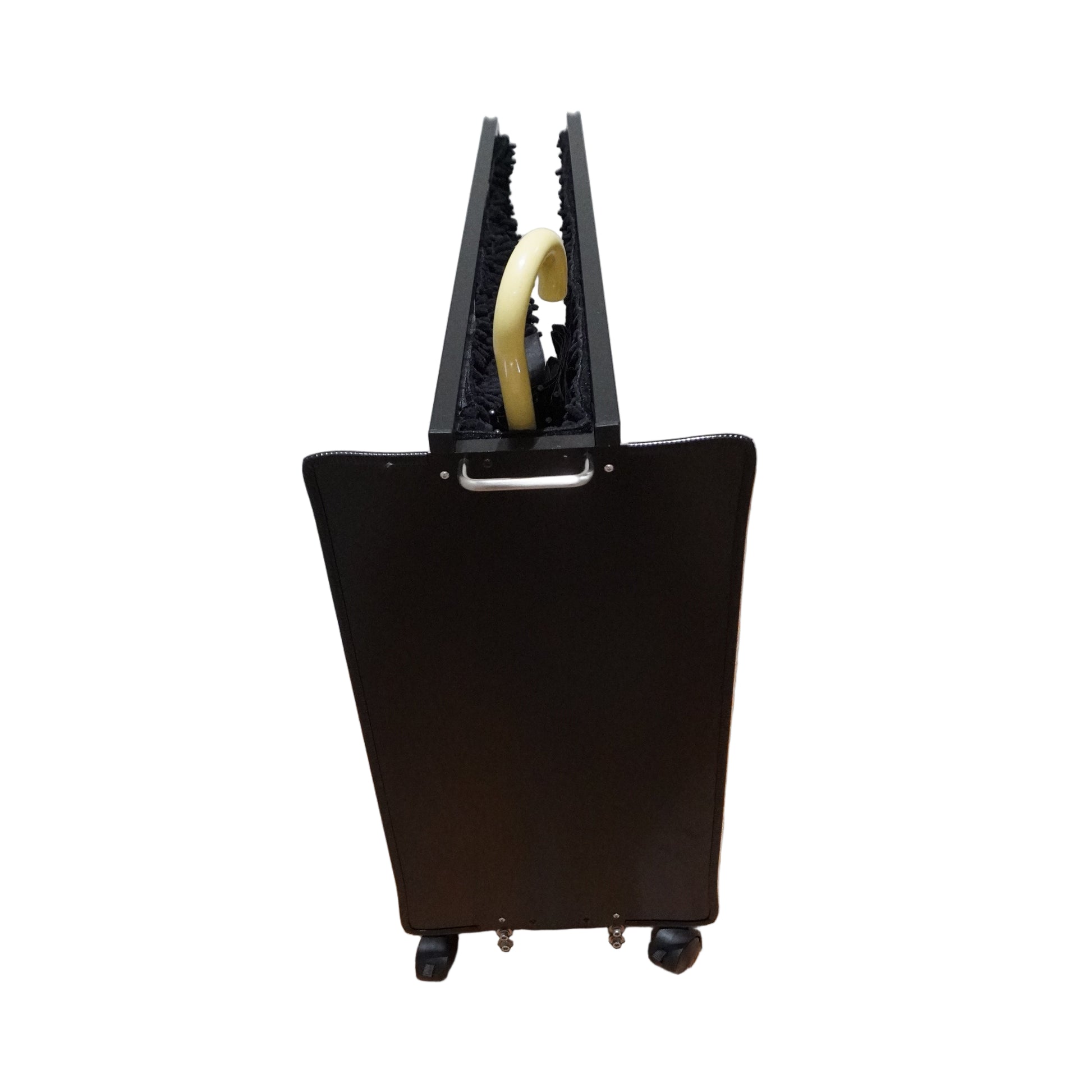 Wet Umbrella Dryer Wet Floor Model No Stickers With Side Skirts WUDAWFS-900 Back Mid View With Umbrella2